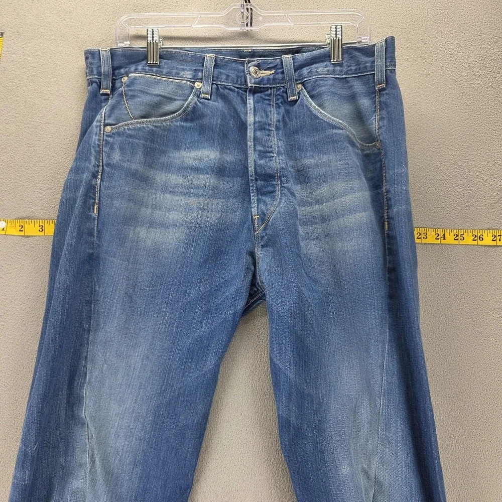 Vintage Levis Engineered Jeans Mens 33x34 Blue Medium Wash Twisted Button Fly